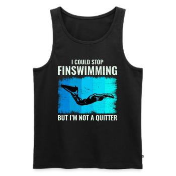 Finswimming Fin Swimming Swimmer Swim Water sport - Men's Premium Organic Tank Top - black - Front - Michal (187cm)