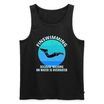 Finswimming Fin Swimming Swimmer Swim Water sport - Men's Premium Organic Tank Top - black - Front - Michal (187cm)
