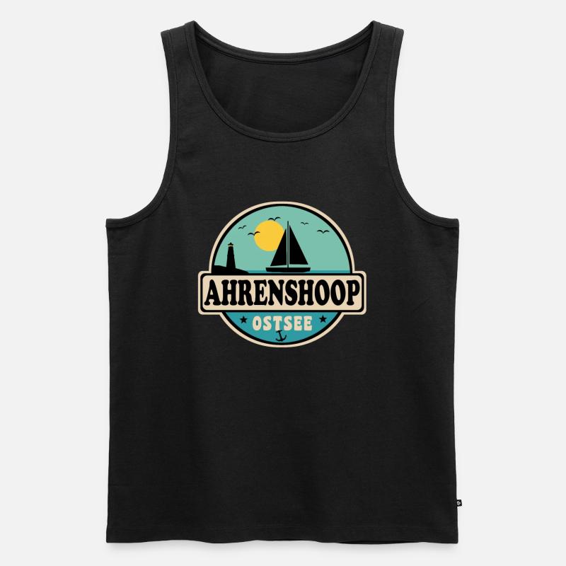 Ahrenshoop - Männer Premium Bio Tank Top - Schwarz