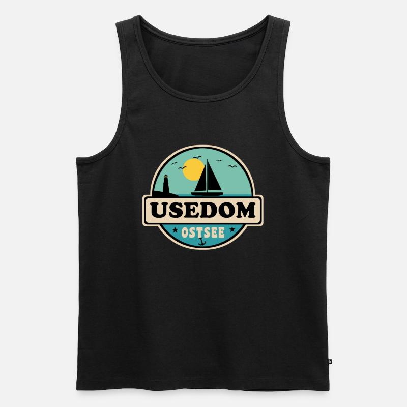 Usedom - Männer Premium Bio Tank Top - Schwarz