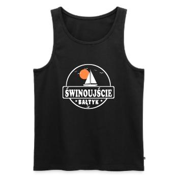 Swinemünde polnisch - Männer Premium Bio Tank Top - Schwarz - Vorne - Michal (187cm)