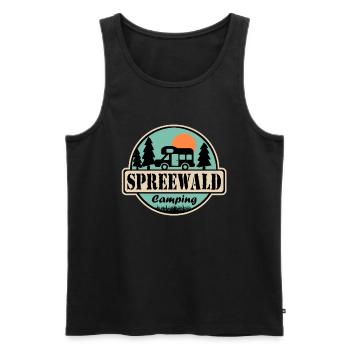 Spreewald Camping - Männer Premium Bio Tank Top - Schwarz - Vorne - Michal (187cm)