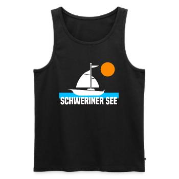 Schweriner See - Männer Premium Bio Tank Top - Schwarz - Vorne - AI Model Male 178 light (178cm)