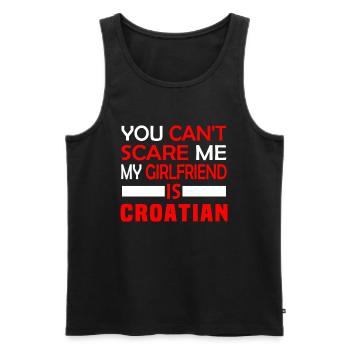 Kroatin Girlfriend - Männer Premium Bio Tank Top - Schwarz - Vorne - AI Model Male 178 light (178cm)