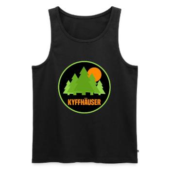 Kyffhäuser - Männer Premium Bio Tank Top - Schwarz - Vorne - Michal (187cm)