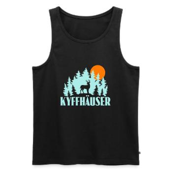 Kyffhäuser - Männer Premium Bio Tank Top - Schwarz - Vorne - Michal (187cm)