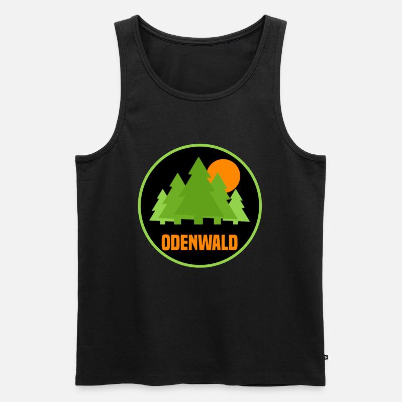 odenwald - Männer Premium Bio Tank Top - Schwarz