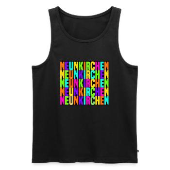 Neunkirchen - Männer Premium Bio Tank Top - Schwarz - Vorne - AI Model Male 178 light (178cm)