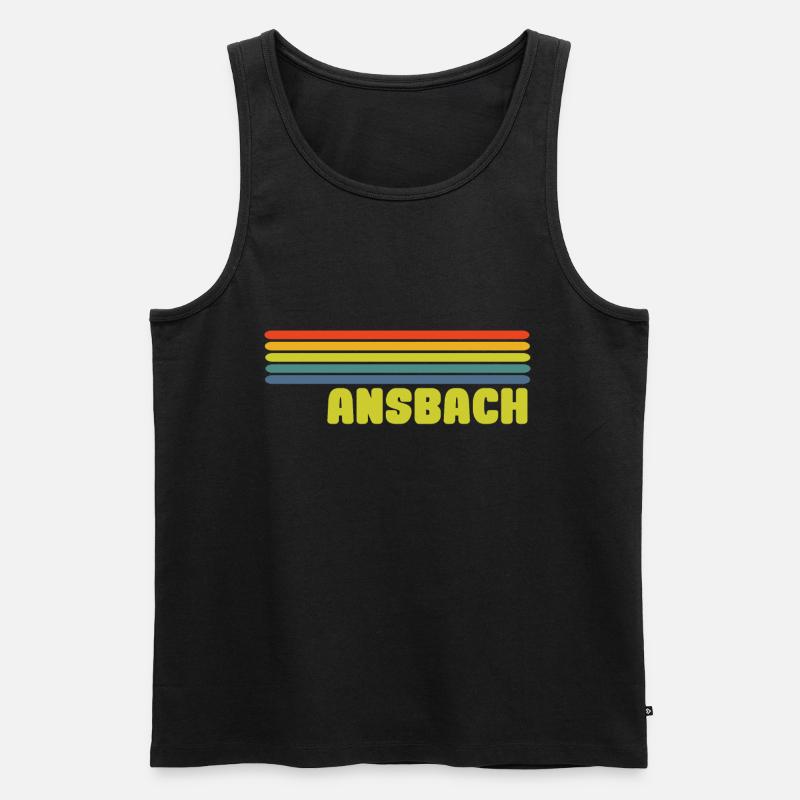 Ansbach - Männer Premium Bio Tank Top - Schwarz