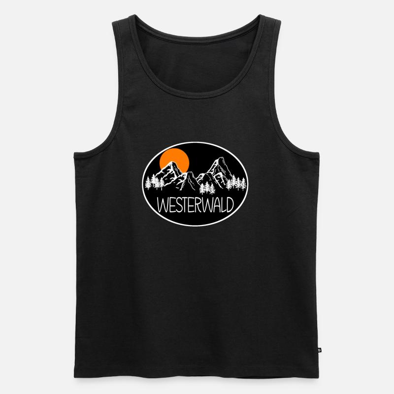 Westerwald - Männer Premium Bio Tank Top - Schwarz