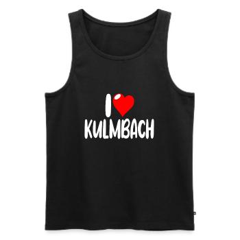 Kulmbach - Männer Premium Bio Tank Top - Schwarz - Vorne - AI Model Male 178 light (178cm)