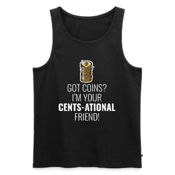 Münzsammler Sammler Numismatischer Numismatiker - Männer Premium Bio Tank Top - Schwarz - Vorne - Michal (187cm)
