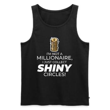 Coin Collecting Collector Numismatic Numismatist - Men's Premium Organic Tank Top - black - Front - Michal (187cm)