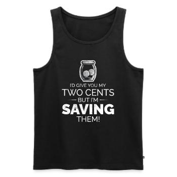 Coin Collecting Collector Numismatic Numismatist - Men's Premium Organic Tank Top - black - Front - Michal (187cm)
