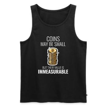 Coin Collecting Collector Numismatic Numismatist - Men's Premium Organic Tank Top - black - Front - Michal (187cm)