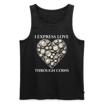 Coin Collecting Collector Numismatic Numismatist - Men's Premium Organic Tank Top - black - Front - Michal (187cm)