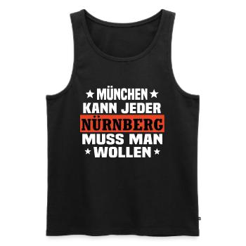 Nürnberg - Männer Premium Bio Tank Top - Schwarz - Vorne - AI Model Male 178 light (178cm)