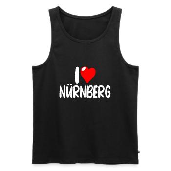 Nürnberg - Männer Premium Bio Tank Top - Schwarz - Vorne - Michal (187cm)