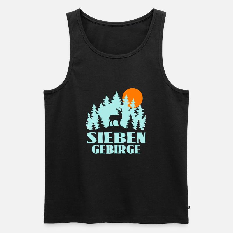 Siebengebirge - Männer Premium Bio Tank Top - Schwarz