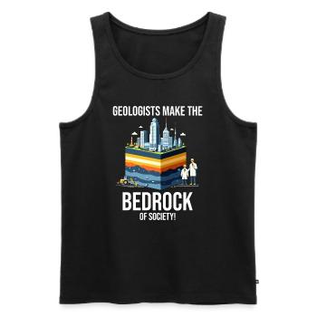 Geologen: Das Fundament der Gesellschaft, Geologie - Männer Premium Bio Tank Top - Schwarz - Vorne - AI Model Male 178 light (178cm)