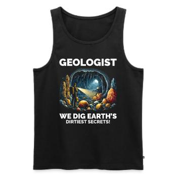 Geologe: Die verborgenen Wunder der Erde erforschen - Männer Premium Bio Tank Top - Schwarz - Vorne - Michal (187cm)