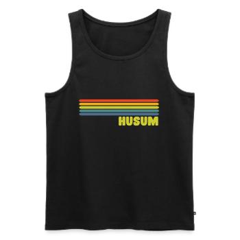 Husum - Männer Premium Bio Tank Top - Schwarz - Vorne - Michal (187cm)