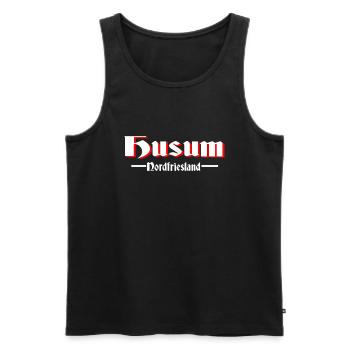 Husum - Männer Premium Bio Tank Top - Schwarz - Vorne - Michal (187cm)