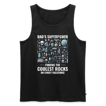 Rock Collecting Dad Geological Fossil Collector - Men's Premium Organic Tank Top - black - Front - Michal (187cm)