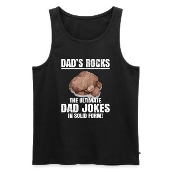 Rock Collecting Rockhounding Funny Geology Dad - Men's Premium Organic Tank Top - black - Front - Michal (187cm)