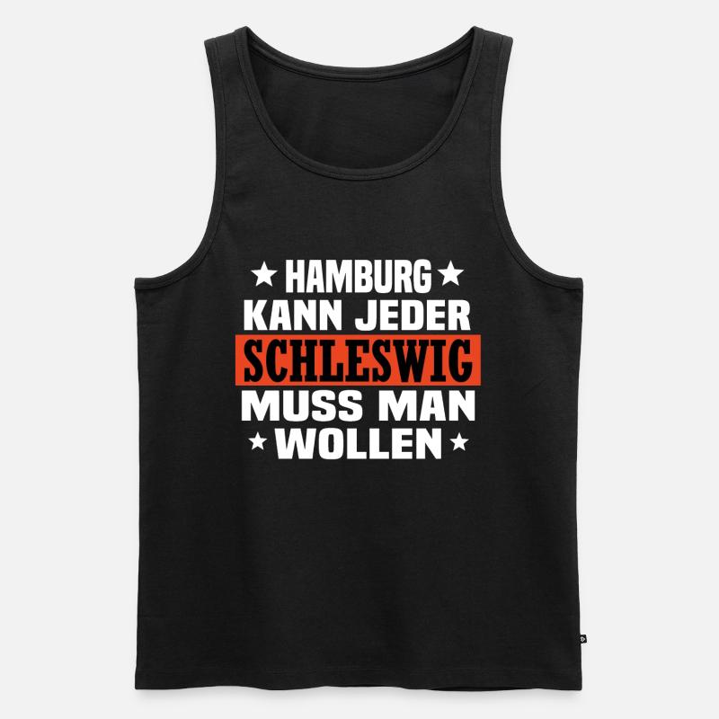 Schleswig - Männer Premium Bio Tank Top - Schwarz