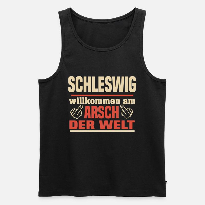 Schleswig - Männer Premium Bio Tank Top - Schwarz