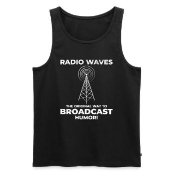 Amateur Ham Radio Operator Funny Saying - Men's Premium Organic Tank Top - black - Front - Michal (187cm)
