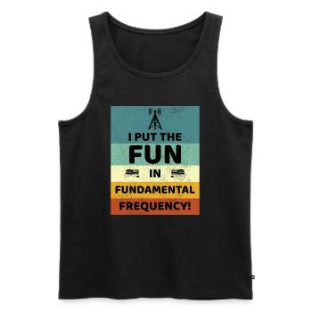Amusez-vous avec la radio amateur à fréquence fondamentale - Débardeur bio Premium Homme - noir - Devant - AI Model Male 178 light (178cm)