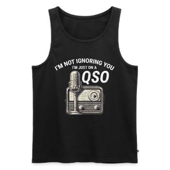 Opérateur de radio amateur nostalgique QSO Vintage classique - Débardeur bio Premium Homme - noir - Devant - Michal (187cm)