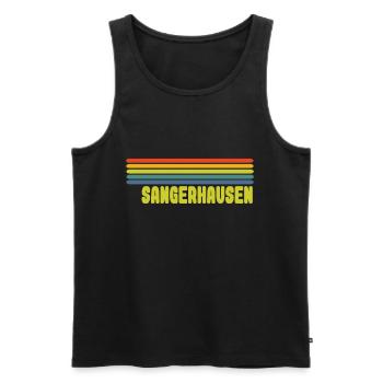 Sangerhausen - Männer Premium Bio Tank Top - Schwarz - Vorne - AI Model Male 178 light (178cm)