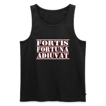 fortis fortuna adiuvat - Männer Premium Bio Tank Top - Schwarz - Vorne - Michal (187cm)