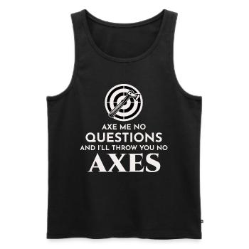 Axt Werfen Axt Werfer Holzfäller Vintage Lustig - Männer Premium Bio Tank Top - Schwarz - Vorne - AI Model Male 178 light (178cm)
