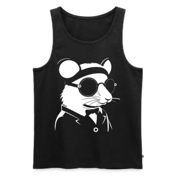 Funny Fancy Rats with Sunglasses Pet Rat - Men's Premium Organic Tank Top - black - Front - Michal (187cm)
