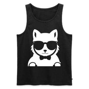 Funny Squirrel Wearing Sunglasses Squirrels - Men's Premium Organic Tank Top - black - Front - AI Model Male 178 light (178cm)