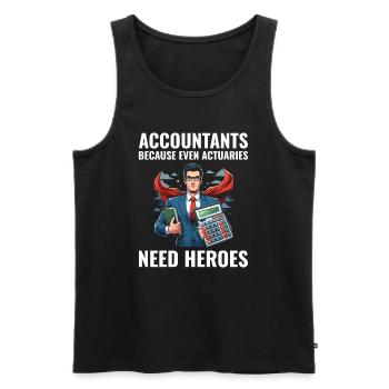 Accountant Accounting Bookkeeping Finance Funny - Men's Premium Organic Tank Top - black - Front - Michal (187cm)