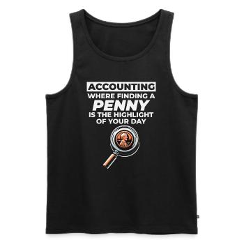 Buchhalter Buchhaltung Buchhaltung Finanzen Lustig - Männer Premium Bio Tank Top - Schwarz - Vorne - AI Model Male 178 light (178cm)