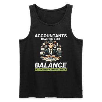 Accountant Accounting Bookkeeping Finance Funny - Men's Premium Organic Tank Top - black - Front - Michal (187cm)