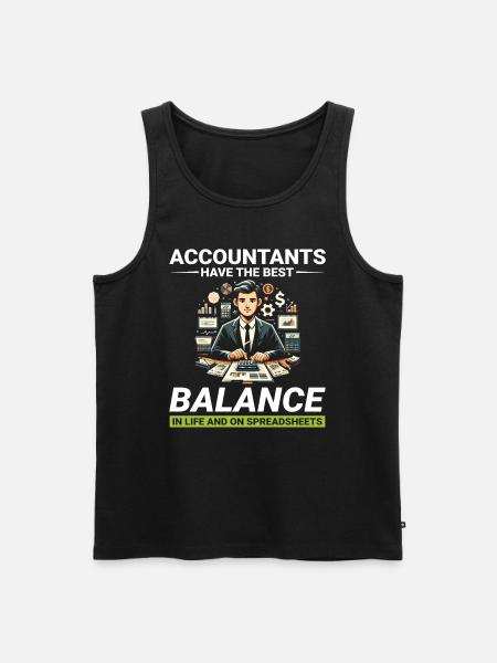 Accountant Accounting Bookkeeping Finance Funny - Men's Premium Organic Tank Top - black
