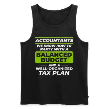 Accountant Accounting Bookkeeping Finance Funny - Men's Premium Organic Tank Top - black - Front - Michal (187cm)
