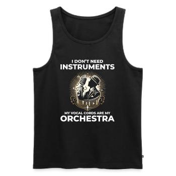 Beatboxing Culture Orchestra Musical Humor Beatbox - Men's Premium Organic Tank Top - black - Front - AI Model Male 178 light (178cm)