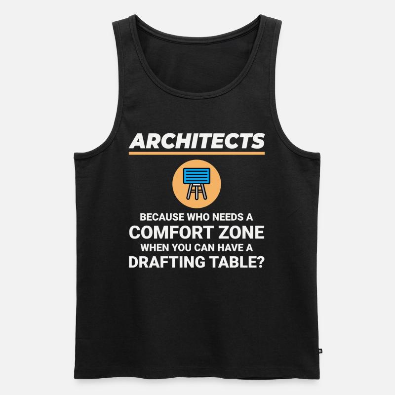 Architect Drafting Table Construction Architecture - Men's Premium Organic Tank Top - black