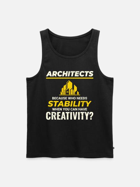 🏰 Architects: Embrace Creativity over Stability! - Men's Premium Organic Tank Top - black