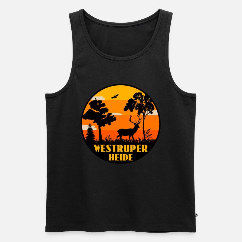 Westruper Heide - Männer Premium Bio Tank Top - Schwarz