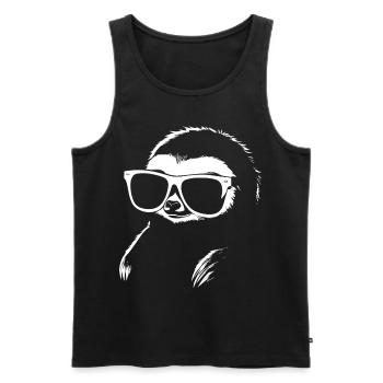 Sloths Anime Sloth Manga Sloth Sunglasses - Men's Premium Organic Tank Top - black - Front - AI Model Male 178 light (178cm)