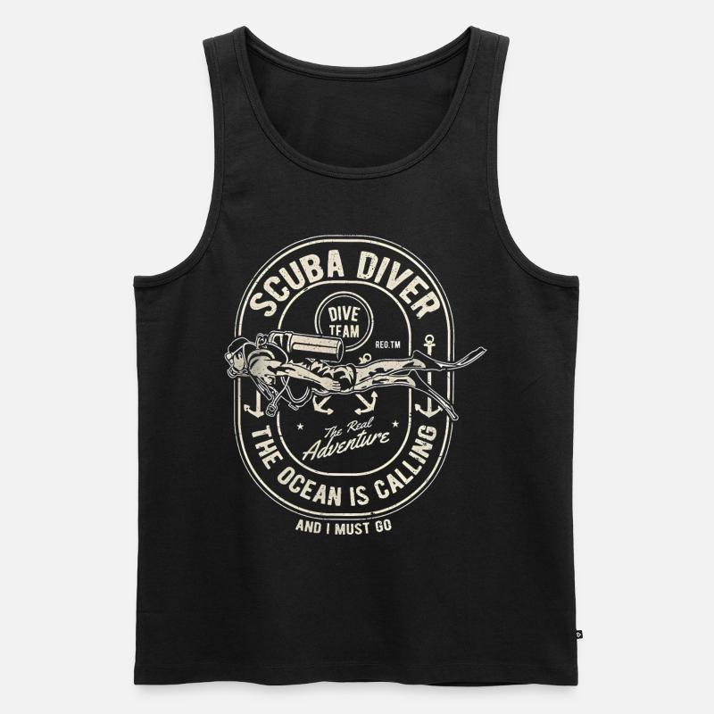 23F 0307 bk - Männer Premium Bio Tank Top - Schwarz